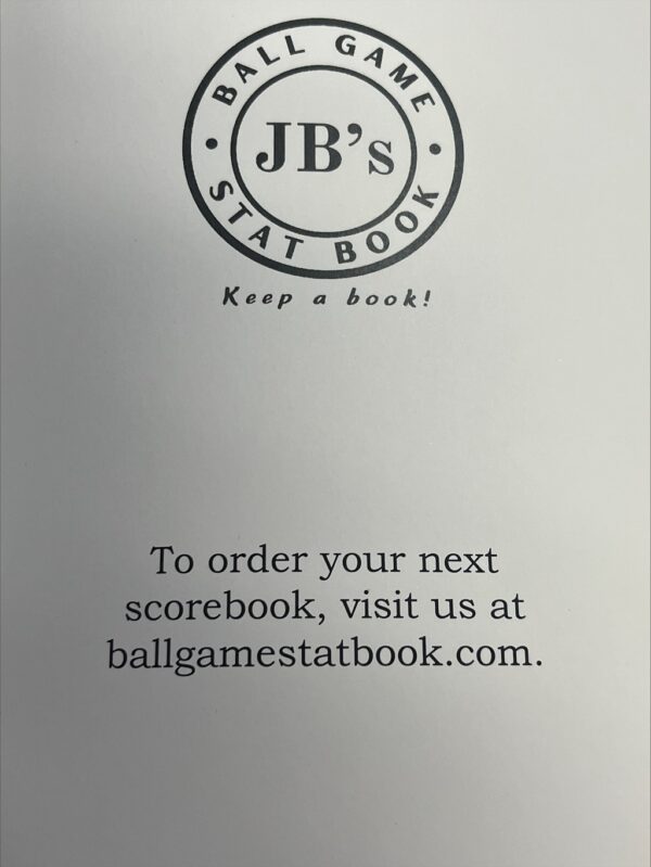 JB's Ball Game Stat Book - Image 4